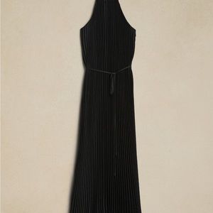 Holiday!!!   NWT Banana Republic black halter pleated maxi dress